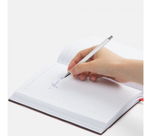 Ручка шариковая Slim Beam, белая