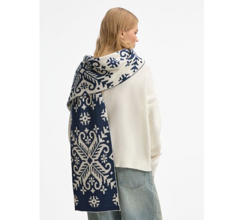 Шарф Wintertude L, синий с белым