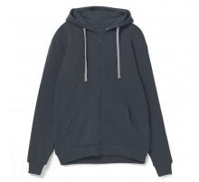 Толстовка на молнии с капюшоном Siverga, темно-серая (графит)