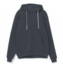 Толстовка на молнии с капюшоном Siverga, темно-серая (графит)