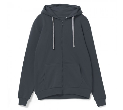 Толстовка на молнии с капюшоном Siverga, темно-серая (графит)