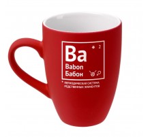Кружка «Бабон» с покрытием софт-тач, ярко-красная