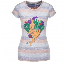 Футболка женская «Амазонка» двусторонняя, оранжевая с фиолетовым