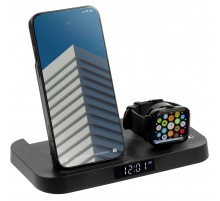 Зарядная станция с часами Clock Nest, черная
