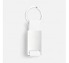 Брелок Inlet с тканевой вставкой, белый