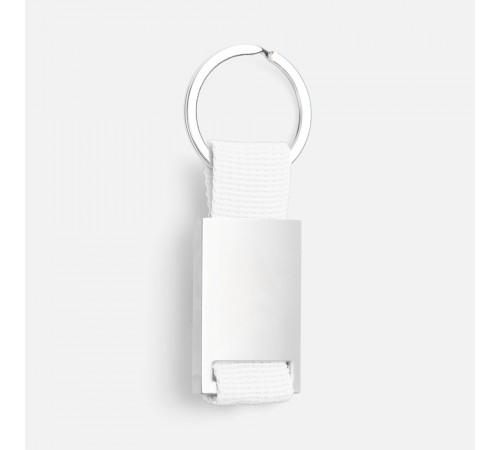 Брелок Inlet с тканевой вставкой, белый