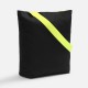 Шопер B5, черный с широкими желтыми ручками