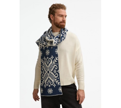 Шарф Wintertude L, синий с белым