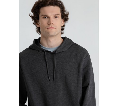 Толстовка с капюшоном унисекс Hoodie, серый меланж (антрацит)