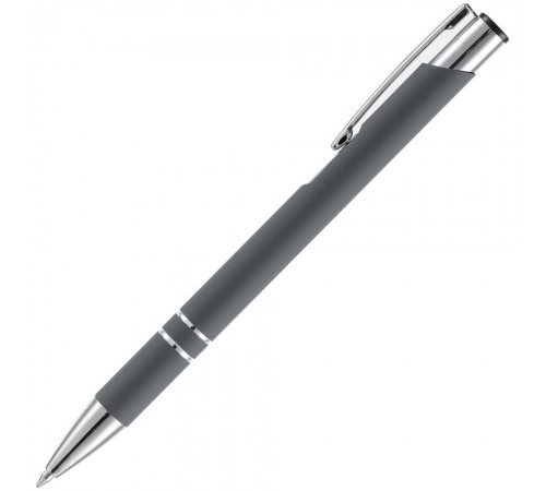 Ручка шариковая Keskus Soft Touch, серая