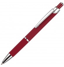 Ручка шариковая Chromos Soft Touch, красная