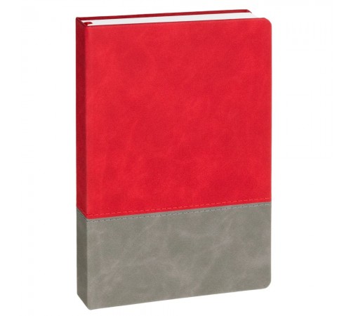 Ежедневник Horizon, недатированный, серый с красным