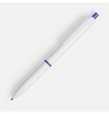 Ручка шариковая Bright Pop, белая с фиолетовым
