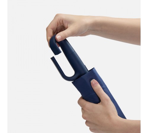 Зонт складной Skymate с УФ-защитой и ручкой-карабином, темно-синий