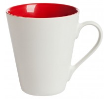 Кружка New Bell матовая, белая с красным