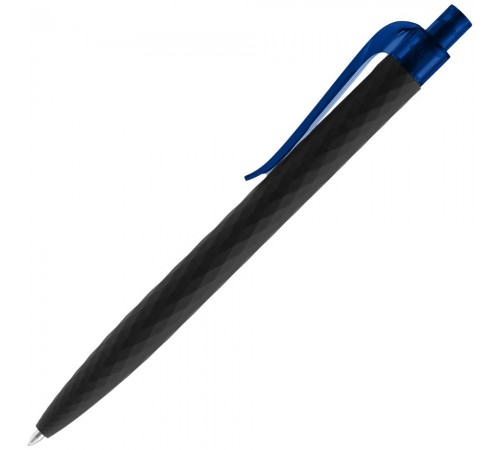 Ручка шариковая Prodir QS01 PRT-T Soft Touch, черная с синим