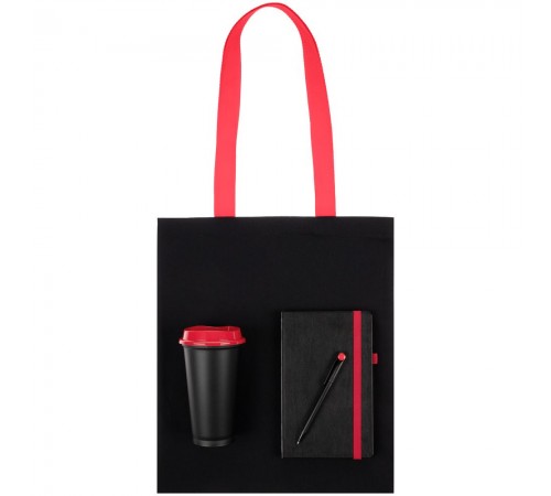 Набор Velours Bag, черный с красным