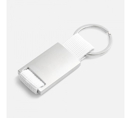 Брелок Inlet с тканевой вставкой, белый