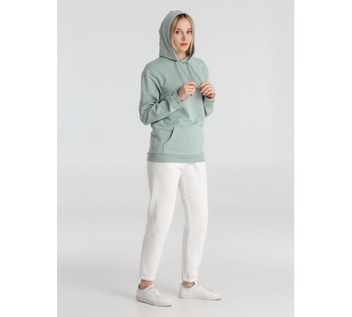 Толстовка с капюшоном унисекс Hoodie, серо-зеленая