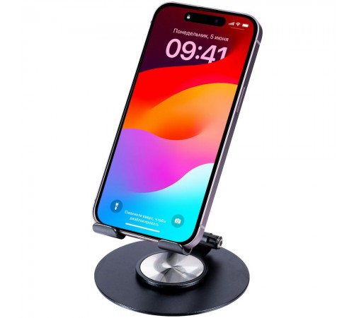 Подставка для смартфона Smartic, черный металлик
