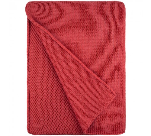 Плед Knitly, красный (коралл)