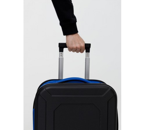 Чемодан Platta, черный с синим