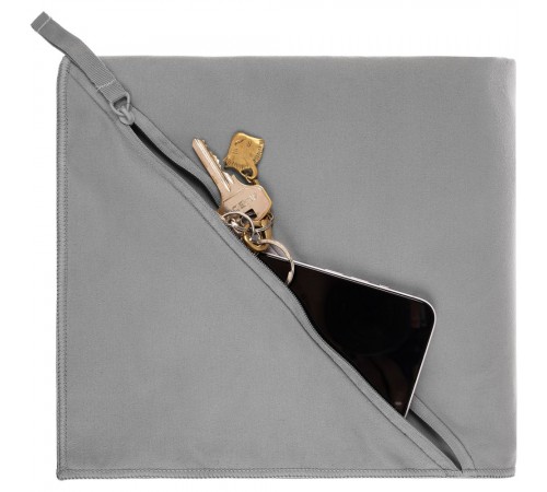 Полотенце спортивное Hard Work, серое