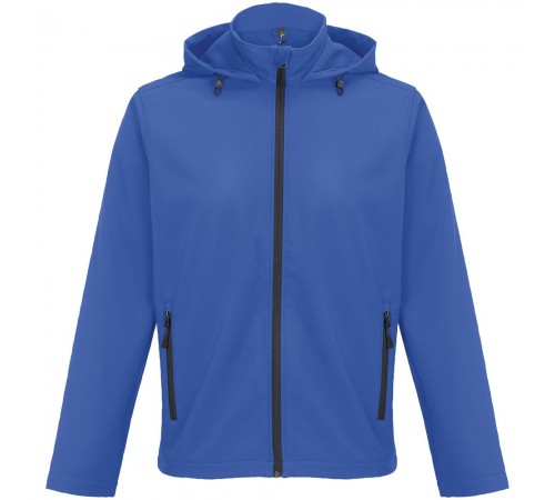 Куртка софтшелл с капюшоном мужская Race Men, ярко-синяя (royal)