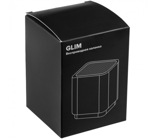Беспроводная колонка с подсветкой гравировки Glim, белая