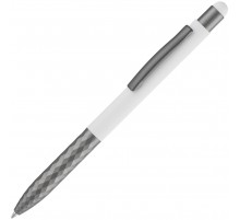 Ручка шариковая Digit Soft Touch со стилусом, белая