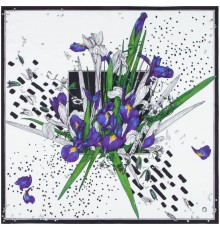 Платок шелковый Delicate, ирисы