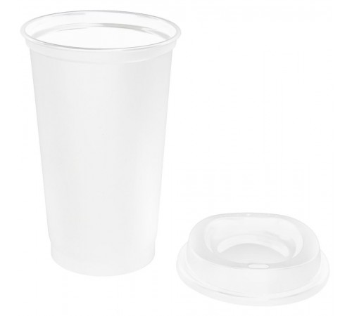 Стакан с крышкой Color Cap White, белый