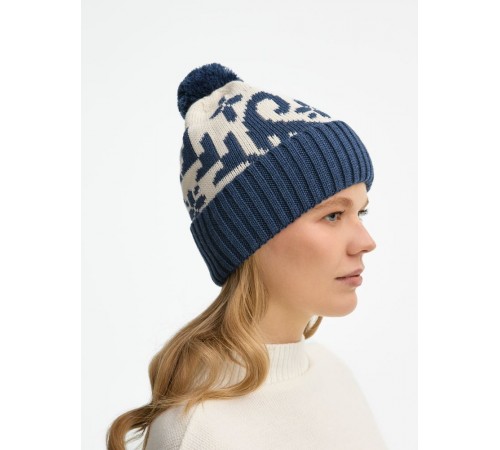Шапка Wintertude, синяя с белым