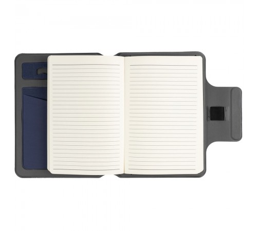 Органайзер с блокнотом и аккумулятором Oiro, синий