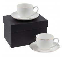 Набор на 2 персоны Select, белый с золотистой отводкой