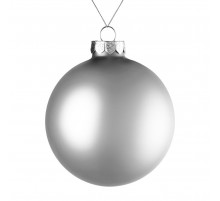 Елочный шар Finery Matt, 10 см, матовый серебристый