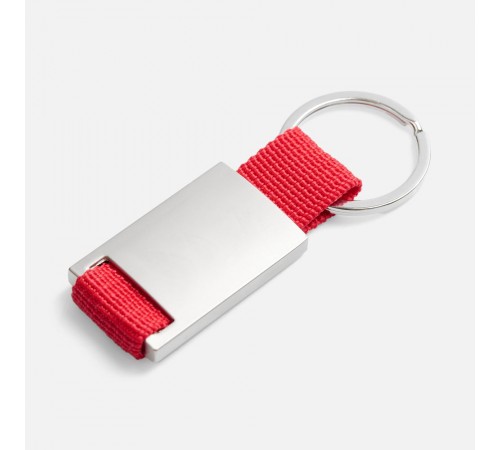 Брелок Inlet с тканевой вставкой, красный