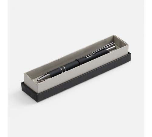 Ручка шариковая Keskus Soft Touch в футляре, черная