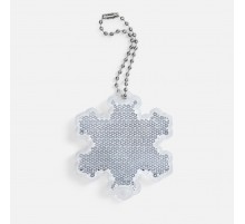 Пешеходный светоотражатель с цепочкой «Снежинка», белый