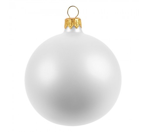 Елочный шар Gala Matt в коробке, 8,5 см, белый