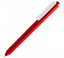 Ручка шариковая Pigra P03 Mat, красная с белым
