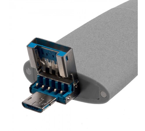 Флешка Pebble Universal, USB 3.0, серая, 64 Гб