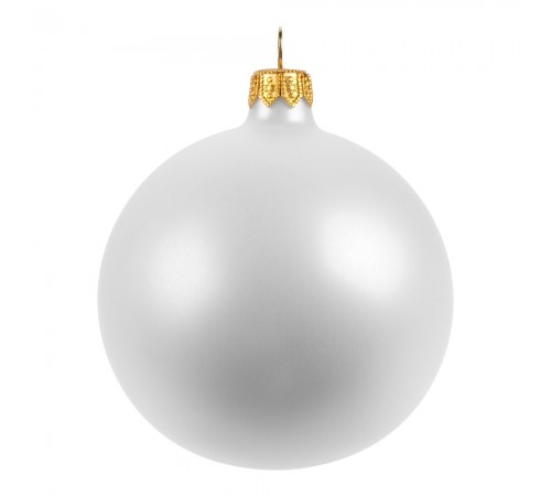 Елочный шар Gala Matt в коробке, 8,5 см, белый