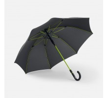 Зонт-трость с цветными спицами Color Style, зеленое яблоко, с черной ручкой