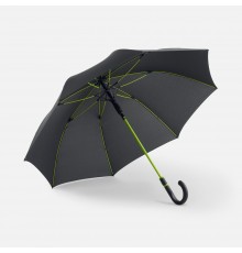 Зонт-трость с цветными спицами Color Style, зеленое яблоко, с черной ручкой
