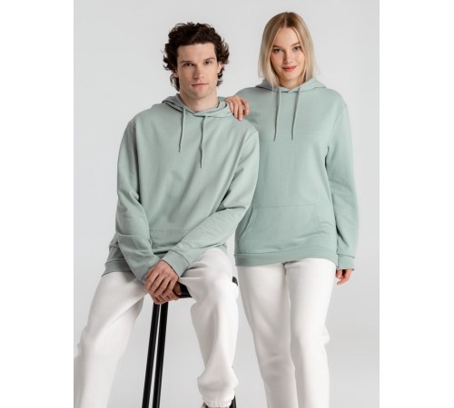 Толстовка с капюшоном унисекс Hoodie, серо-зеленая