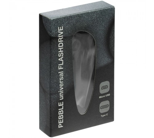 Флешка Pebble Universal, USB 3.0, серая, 64 Гб