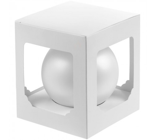 Елочный шар Gala Matt в коробке, 8,5 см, белый