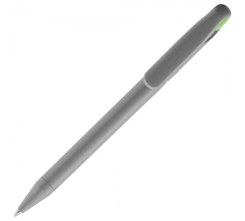 Ручка шариковая Prodir DS1 TMM Dot, серая с ярко-зеленым