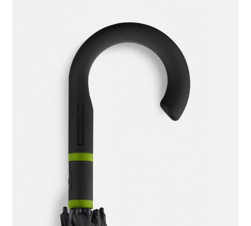 Зонт-трость с цветными спицами Color Style, зеленое яблоко, с черной ручкой